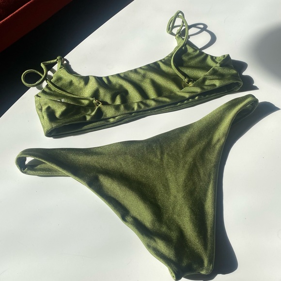 JADE SWIM olive green bikini - Picture 3 of 5